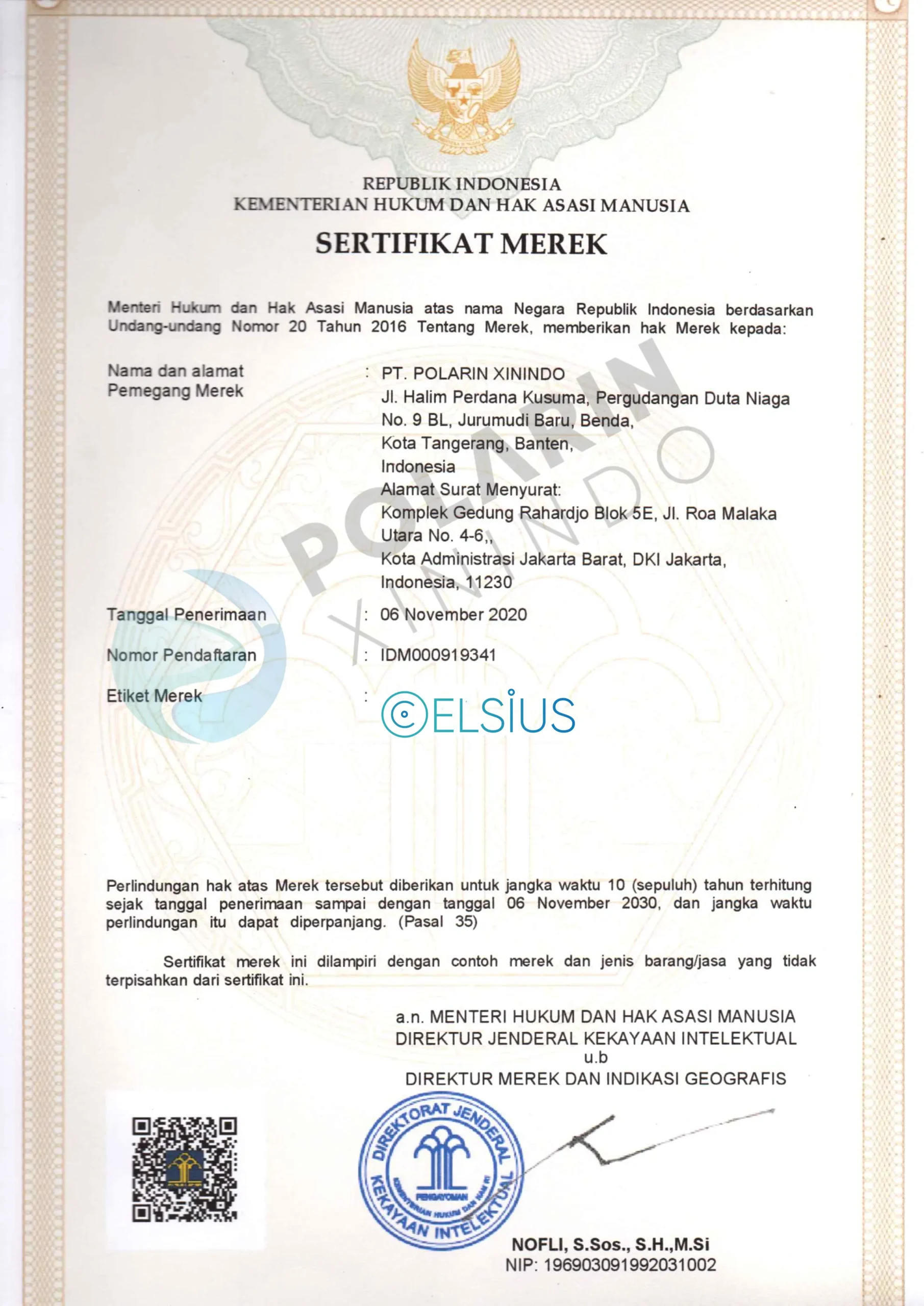 Sertifikat Celsius