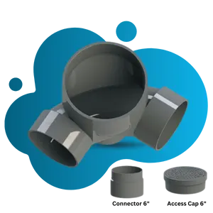 Access Fitting 90L 4_x6_ (D) With Grille Cap