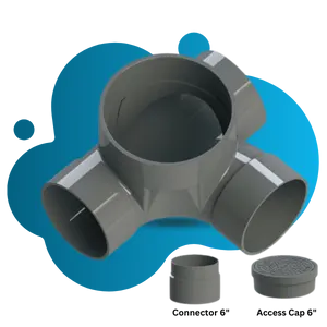 Access Fitting 90Y Right 4_x6_ (D) With Grille Cap